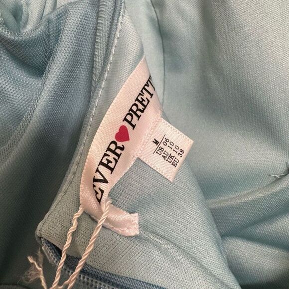 Ever Pretty Dusty Teal Tulle Mesh High Low Pearl Special Occasion Dress Size 6/M - Picture 8 of 14